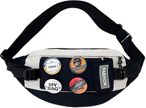 Venzina Large Waterproof Nylon Crossbody Sling Bag with Adjustable Strap for Men Women Waist Bag