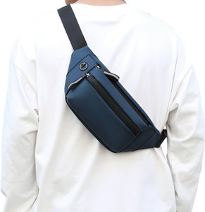 KRAPTICK Waist Bag For Men and Women - Stylish Fanny Pack, Hip Bag, Chest Bag (Blue) Waist Bag