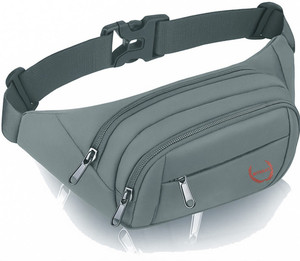 Mithras Premium Grey Waist Bag – Large Crossbody Fanny Pack for Men & Women Waist bag