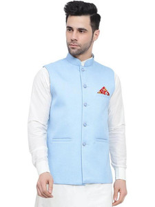 TREWSD Solid Men Waistcoat
