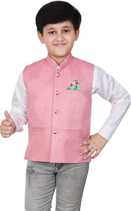 Qtsy Solid Boys Waistcoat