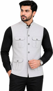 trend tide Solid Men Waistcoat
