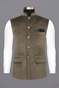 french crown Solid Men Waistcoat