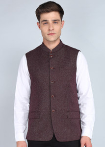 PARK AVENUE Self Design Men Waistcoat