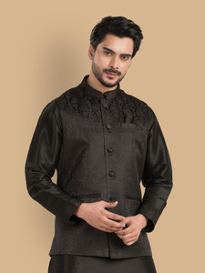 TRENDS OF ETHNIC Self Design Men Waistcoat