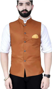 maksud enterprise Sleeveless Self Design Men Jacket