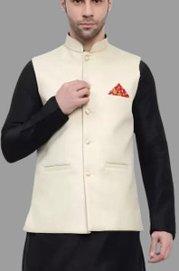 Qitty Self Design Men Waistcoat