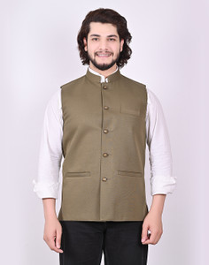 nadwi garments Solid Men Waistcoat
