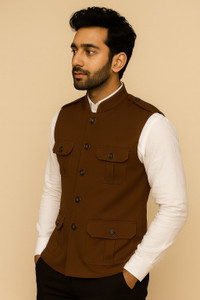 Gullyhood Solid Men Waistcoat - Image 5