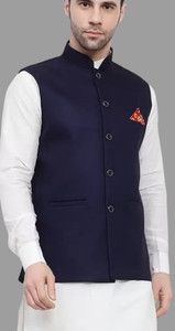 ATLY Solid Men Waistcoat