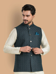 TRENDS OF ETHNIC Embroidered Men Waistcoat