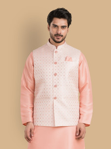 TRENDS OF ETHNIC Self Design Men Waistcoat