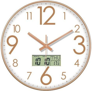 GINOYABROTHERS Analog-Digital 30 cm X 30 cm Wall Clock