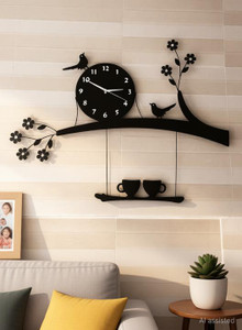 NVD Analog 18 cm X 16 cm Wall Clock