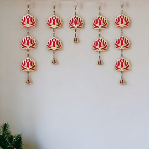 सोहिबे Handmade Pink Lotus Backdrop Decoration Festival Wall Hangings Home Decor
