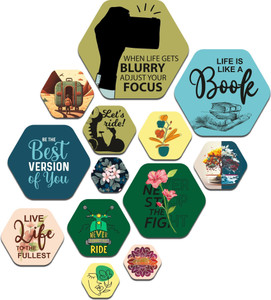 Decor Smart Inspirational Wall Art | Positive Quote Panel | Living Room Home Decor (WPS_210) Pack of 13