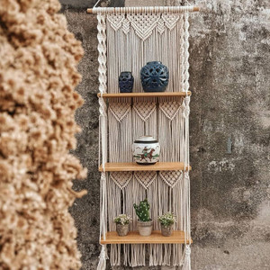 Saaz Wall Hanging shelf hanger 3 shelves wall mount hanging living room bedroom