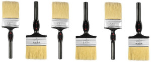 Spartan 75 MM Wall Paint Brush Super Sturdy Bristles | Set of 6 | Wooden Handle Natural Wall Paint Brush