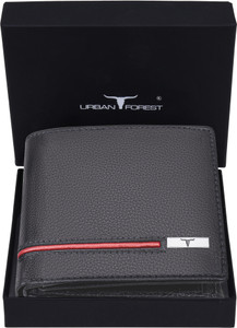 URBAN FOREST Men Casual Grey Genuine Leather Wallet