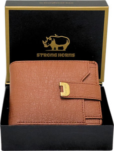 Strong Horns Men Casual, Formal, Trendy Tan Artificial Leather Wallet