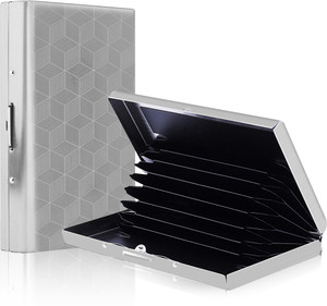 STORITE Men & Women Trendy, Casual, Formal, Travel Silver Aluminium Card Holder