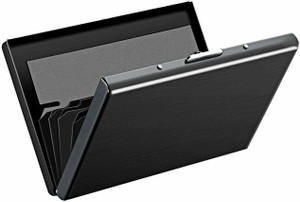 SAPTARISHI Men & Women Casual Black Aluminium Card Holder