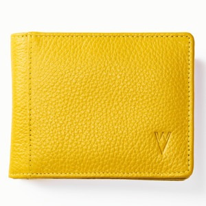 WILDVIBEZ Men Trendy Yellow Genuine Leather Wallet