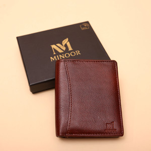 Minoor Men Casual, Evening/Party, Formal, Travel, Trendy Brown Genuine Leather Wallet