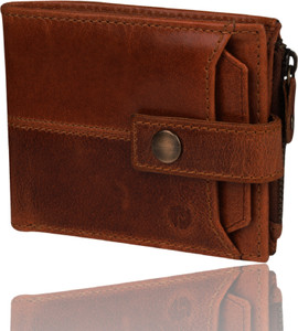 NauraHide Men & Women Trendy, Formal, Travel, Evening/Party Tan Genuine Leather Wallet