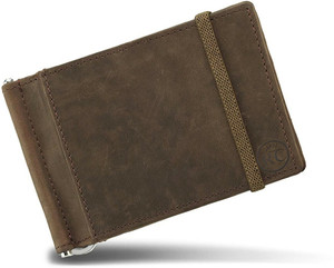 RC REXCUIR Men & Women Casual, Ethnic, Evening/Party, Formal, Travel, Trendy Brown Genuine Leather Money Clip