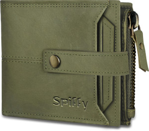 SPIFFY Men Trendy Green Genuine Leather Wallet