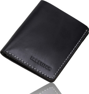 TANSTITCH Men Casual Black Genuine Leather Card Holder