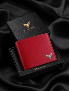 ZYLAR VERSE Men Casual, Ethnic, Evening/Party, Formal, Travel, Trendy Red Genuine Leather Wallet