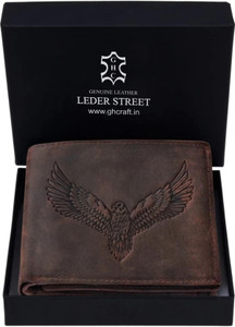 Leder Street Men Formal, Travel Brown Genuine Leather Wallet