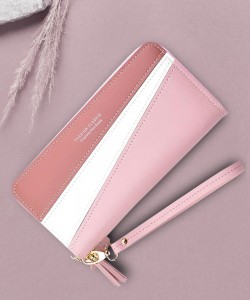 WANQLYN Women Casual Pink Artificial Leather Wallet