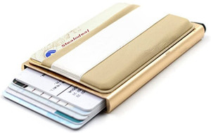 Style 98 Men & Women Casual Gold Aluminium Card Holder