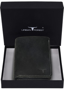 URBAN FOREST Men Black Leather Wallet - Image 1