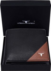 URBAN FOREST Men Casual Black Genuine Leather Wallet