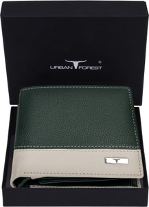 URBAN FOREST Men Green Genuine Leather Wallet