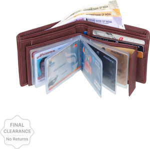 WILD EDGE Men Brown Artificial Leather Money Clip