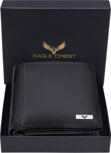 Eagle Crest Men Casual Black Genuine Leather Wallet