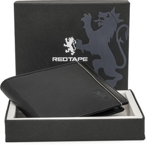 RED TAPE Men Casual, Formal Black, Grey Genuine Leather Wallet