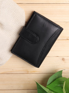 METRONAUT Men & Women Casual, Ethnic, Evening/Party, Formal, Travel, Trendy Black Genuine Leather Card Holder
