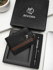 ZEVORA Men Casual, Formal Black Genuine Leather Wallet