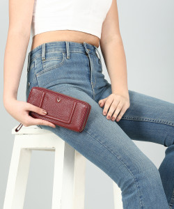 HIDESIGN Women Maroon Genuine Leather Wallet
