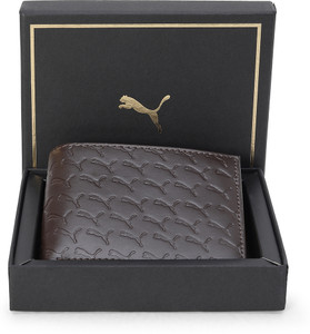 PUMA Men Brown Genuine Leather Wallet