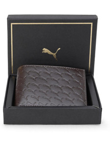 PUMA Men Casual Brown Genuine Leather Wallet