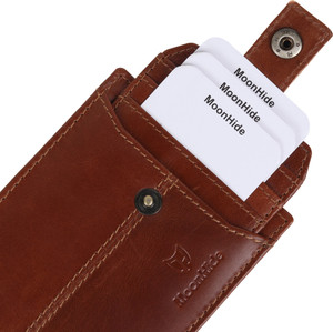 MoonHide Men Evening/Party, Travel, Trendy Khaki Genuine Leather Wallet