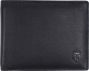 Gino Johnson Men Trendy Black Genuine Leather Wallet