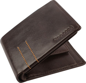 ree cope Men Casual, Trendy Brown Genuine Leather Wallet